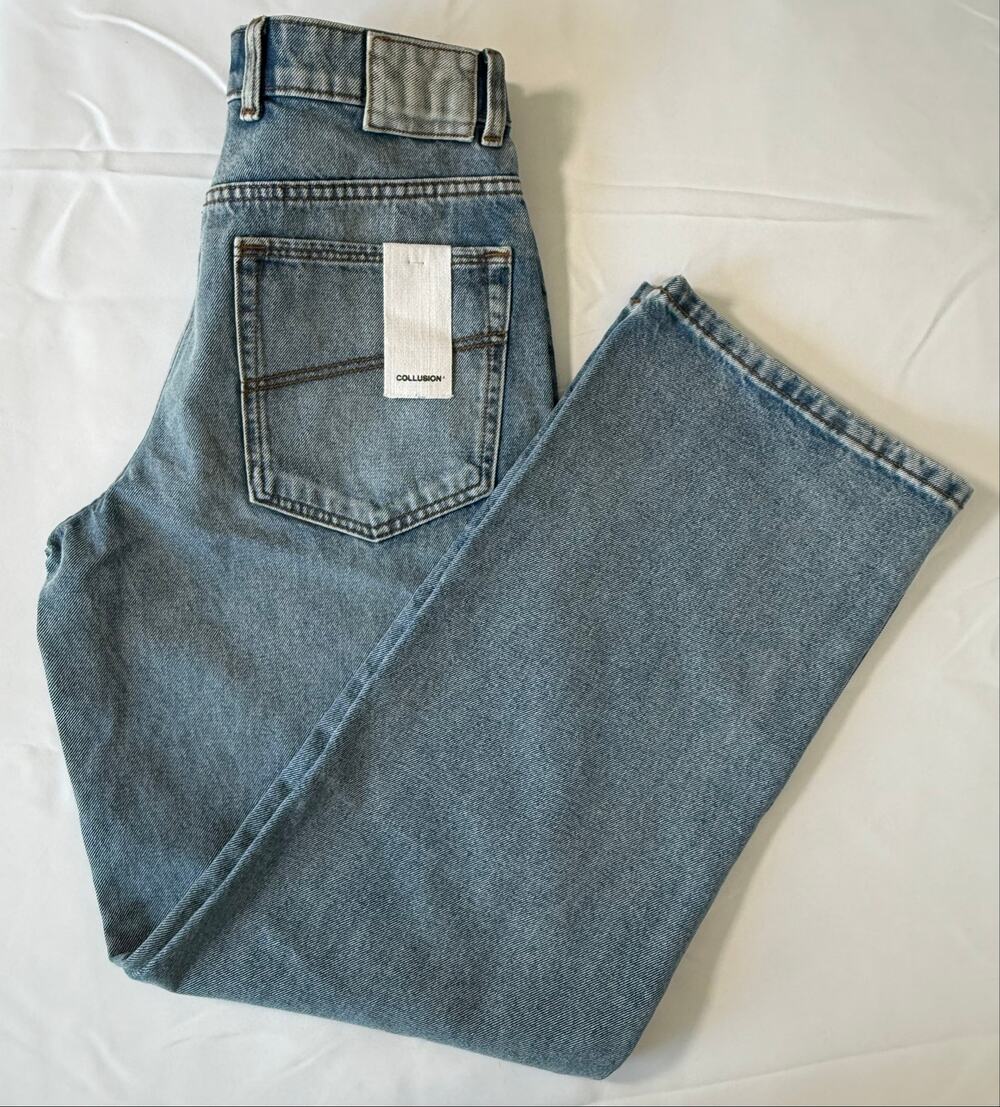 ASOS Collusion Baggy Straight Leg Jeans Womens 28W 32" Inseam New with Tags - Picture 1 of 7